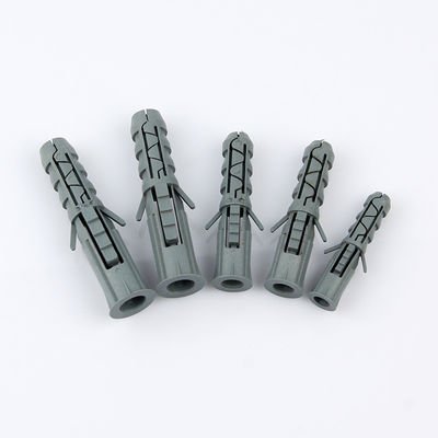 PA Wall Plastic Screw Plugs 8MM X 60MM Grey Color Customized
