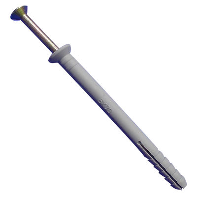White Nylon Nail Drive Anchors Flat Head Style Nylon Hammer Fixings